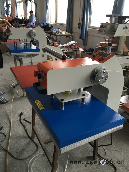 **正科上滑式气动双工位烫画机，粘合机 滚筒机