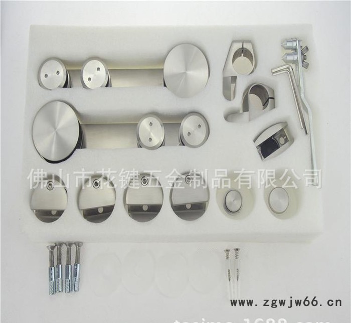 国庆巨献酒店大门用不锈钢滑轮套装包含吊轮管夹止动器地夹