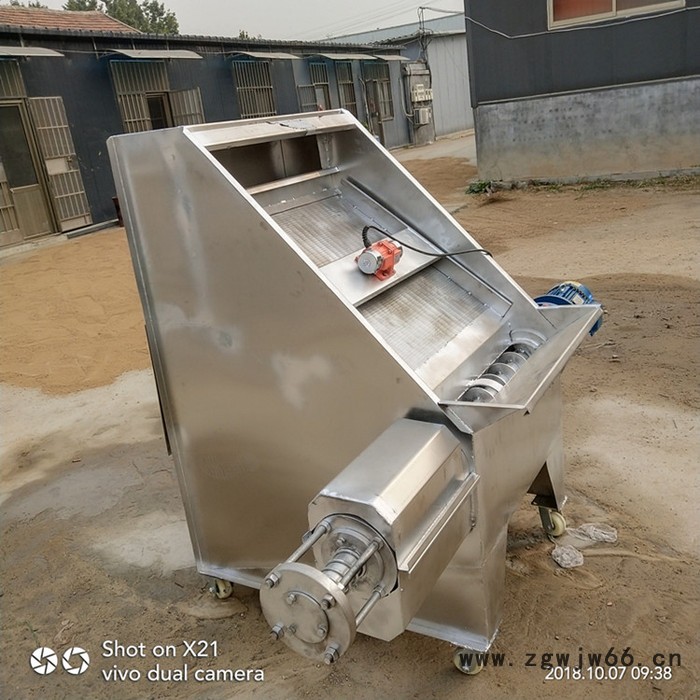 粪便固液分离机 滚筒式干湿分离机 螺旋挤压脱水机厂家图2