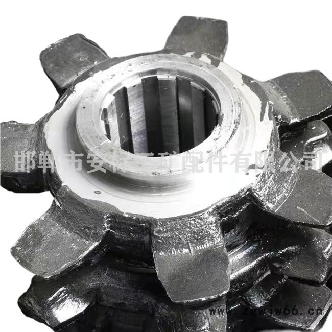 链轮_40T刮板机链轮滚筒机尾滚总成图2