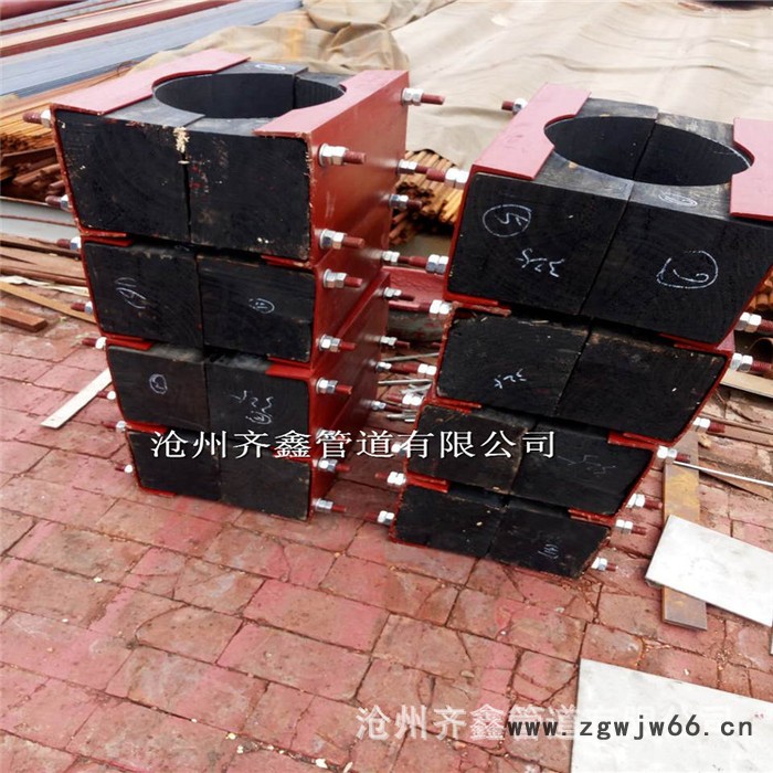 齐鑫管夹支座、单径向限位支座、T型管托、振动管道用管托图3