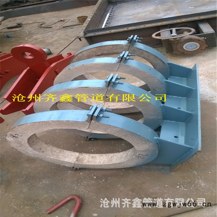 齐鑫双管夹蛭石隔热管托，高温管道用蛭石管托起支撑(托)管道作用图3