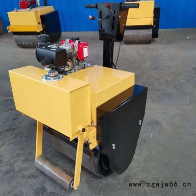 小型柴油震动单钢轮压路机 手扶式单轮压路机 微型碾单滚筒压实机