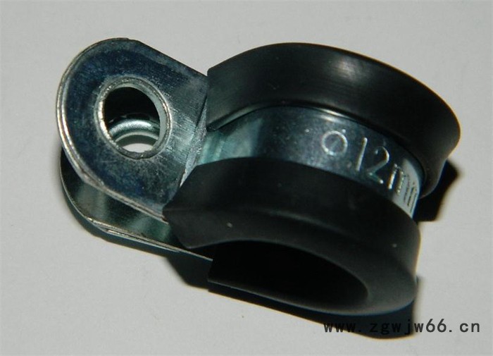 镀锌金属管夹福莱通Φ12 不锈钢连胶条卡箍批发 包胶线束卡子图3