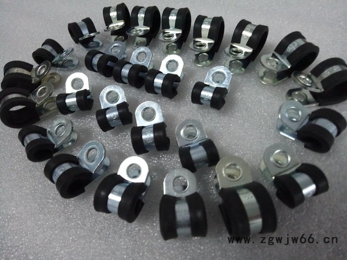 镀锌金属管夹福莱通Φ12 不锈钢连胶条卡箍批发 包胶线束卡子图6