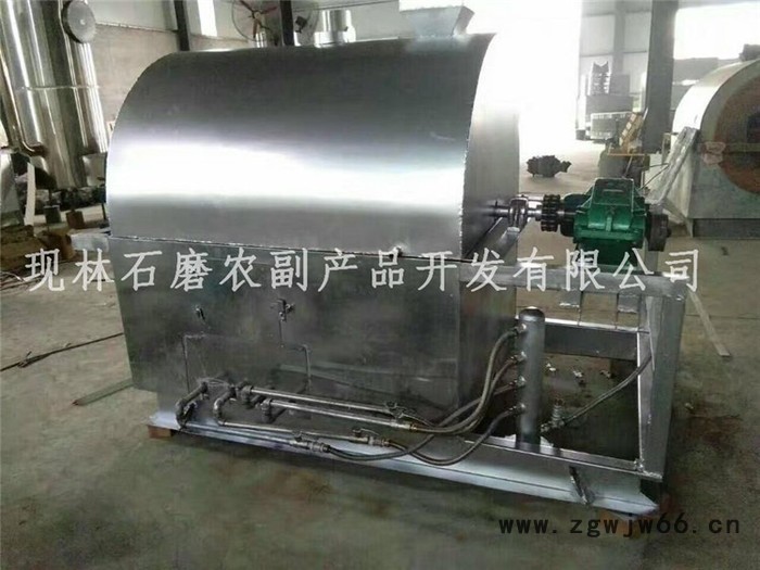 电磁滚筒炒货机电动滚筒炒锅机超市用石磨机 花生米红衣脱皮机 芝麻花生两用水洗机图5