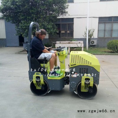 1吨重驾驶式压路机双滚筒行走振动碾子市政公路局沥青压道机压土