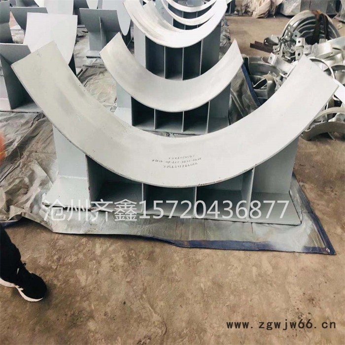 齐鑫J10座式管托用于大型管道DN1000 管夹滑动支座生产厂家图2