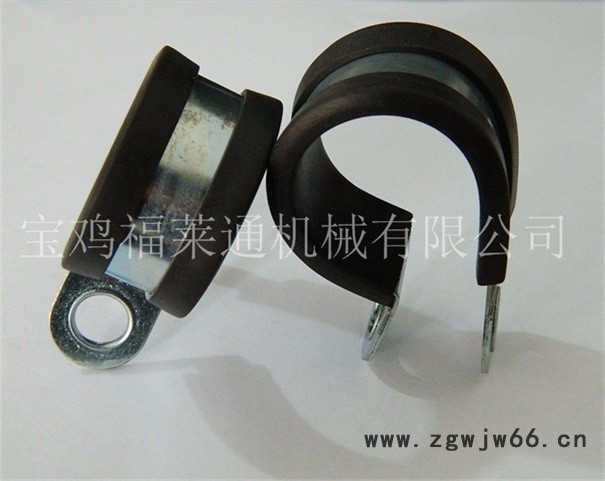 山东汽车用R型套胶皮管夹  12mm不锈钢包胶线束喉箍图2