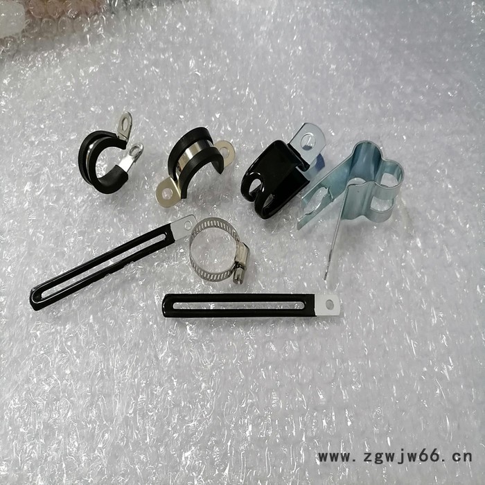山东汽车用R型套胶皮管夹  12mm不锈钢包胶线束喉箍图4