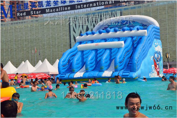 充气水池大型 户外手摇船充气游泳池冲气水上玩具水池滚筒组合图7