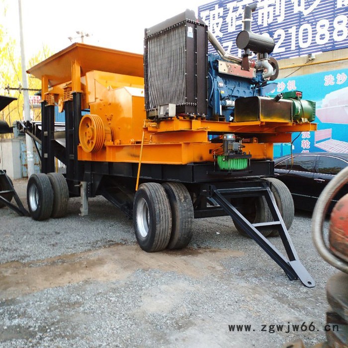 移动制砂机 洗石机砂石生产线设备洗沙机洗洗石粉机滚筒筛沙机