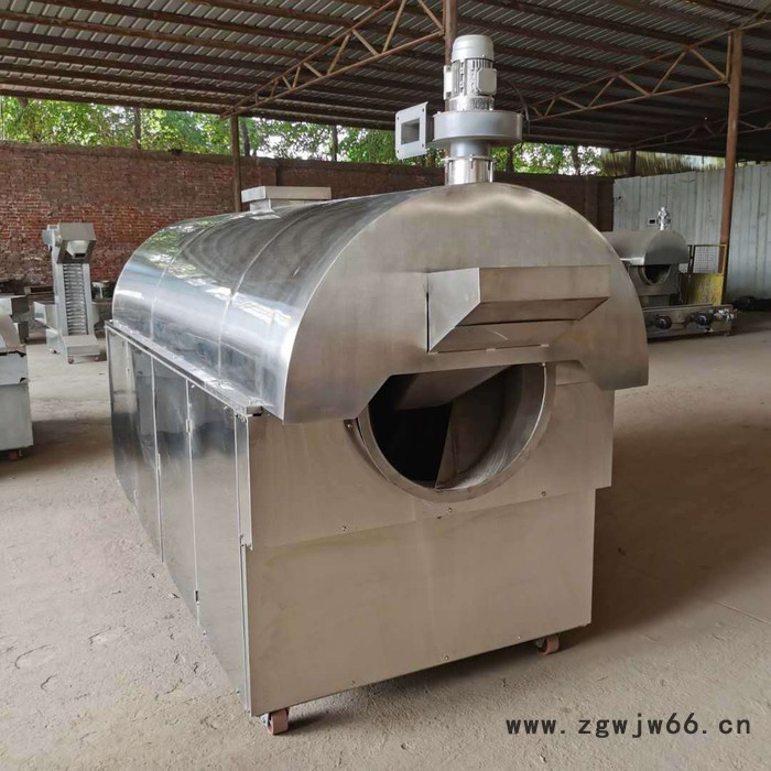 富德9-15不锈钢电磁滚筒炒货机大型五谷杂粮电炒货机水洗芝麻电磁炒货机花生瓜子板栗自动电炒锅