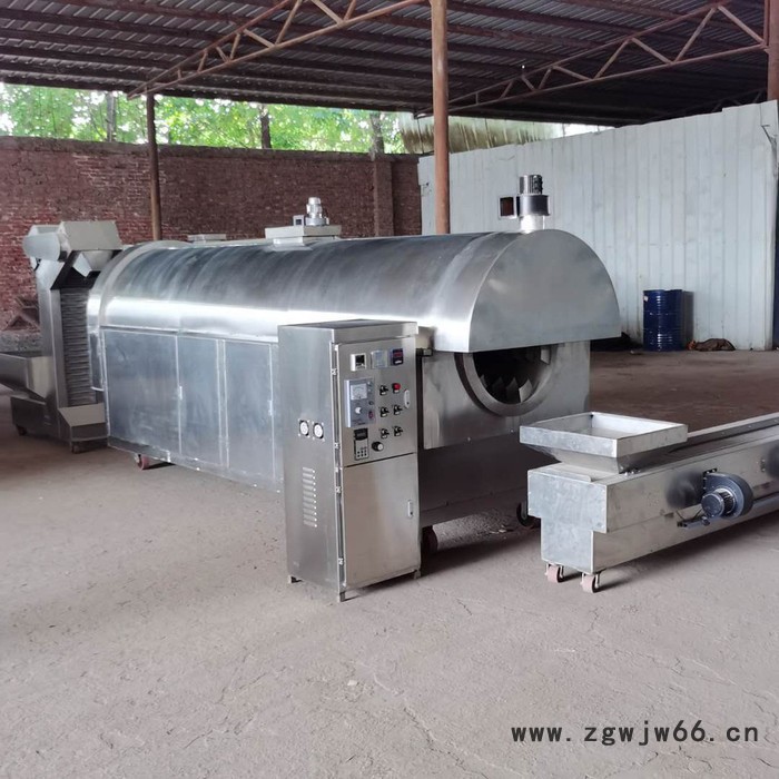 富德9-15不锈钢电磁滚筒炒货机大型五谷杂粮电炒货机水洗芝麻电磁炒货机花生瓜子板栗自动电炒锅图5