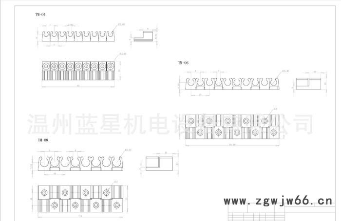 塑料管夹/油管夹/气管管夹/多管卡座TM-08-08G排8根图3
