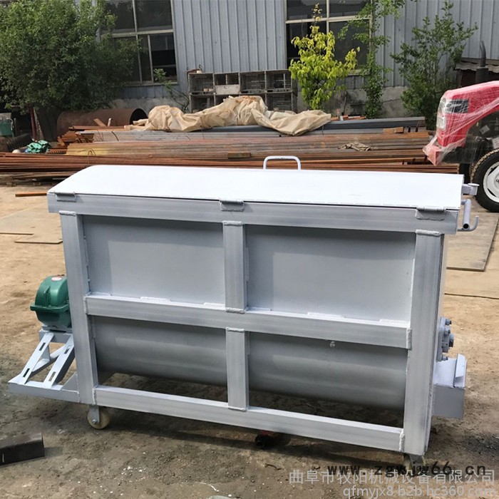 立式卧式混合搅拌机  电动饲料加工设备 滚筒式饲料搅拌机