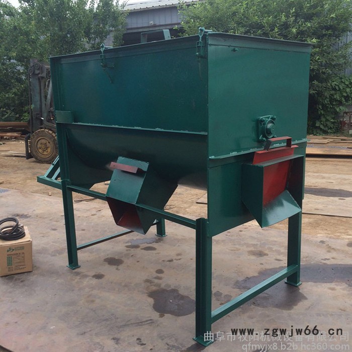 立式卧式混合搅拌机  电动饲料加工设备 滚筒式饲料搅拌机图5