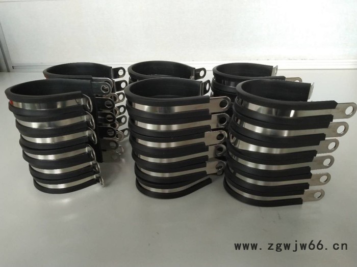 天津易科 1/2寸不锈钢R型管夹  线卡 骑马卡 卡箍带橡胶条图6