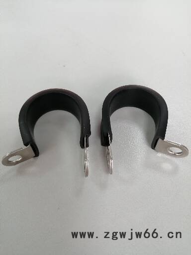 天津易科 1/2寸不锈钢R型管夹  线卡 骑马卡 卡箍带橡胶条图5