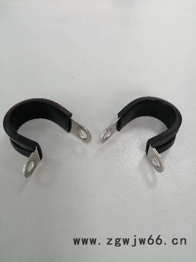 天津易科 1/2寸不锈钢R型管夹  线卡 骑马卡 卡箍带橡胶条图3