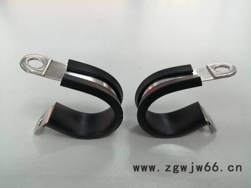 天津易科 1/2寸不锈钢R型管夹  线卡 骑马卡 卡箍带橡胶条