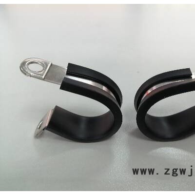天津易科 1/2寸不锈钢R型管夹  线卡 骑马卡 卡箍带橡胶条