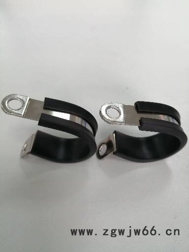 天津易科 1/2寸不锈钢R型管夹  线卡 骑马卡 卡箍带橡胶条图2