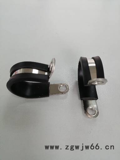 天津易科 1/2寸不锈钢R型管夹  线卡 骑马卡 卡箍带橡胶条图4