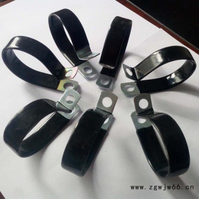 福莱通R型浸塑管夹35mm  R型不锈钢涂塑束线卡子现货
