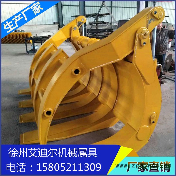 **液压夹木叉 夹木钳 抓木钳** 徐工 柳工 厦工 临工50型 **夹木器 夹钢管夹子改装厂家 铲车改夹子电话图5