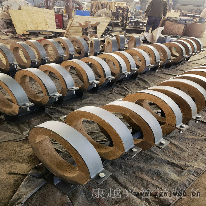 康越兴管道供应 H型支架 T型支座 室内管道支吊架 管道保温管托 管夹滑动支座型号齐全图4