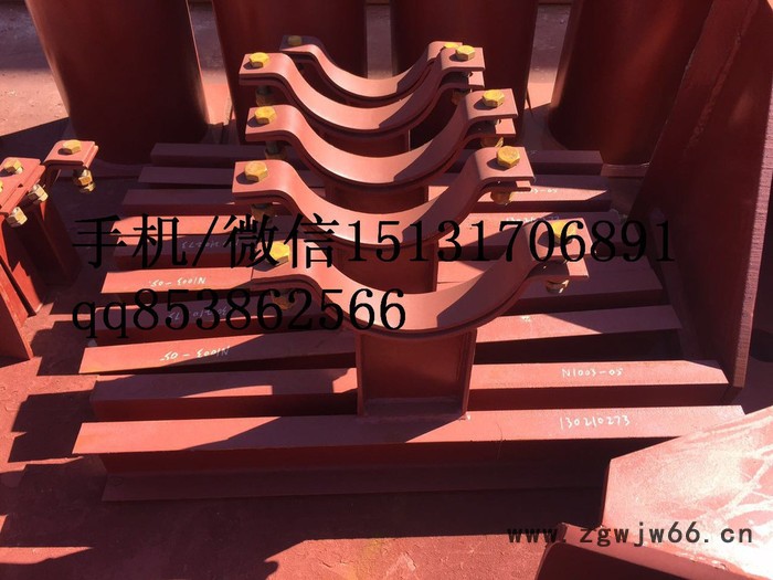 绵阳滑动管托 镀锌U型管夹 鑫涌大量批发DN50双扁钢双孔管夹