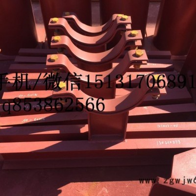 绵阳滑动管托 镀锌U型管夹 鑫涌大量批发DN50双扁钢双孔管夹