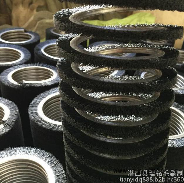 毛刷辊滚筒刷 工业毛刷辊机械毛刷辊 猪鬃抛光尼龙磨料丝毛图5