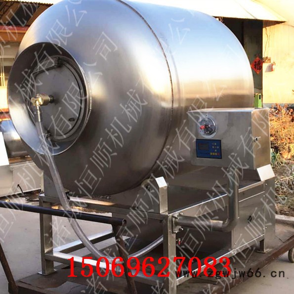 恒顺500kg真空滚揉机   不锈钢肉制品滚揉机 牛肉腌制滚筒入味机图3