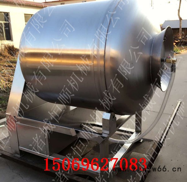 恒顺500kg真空滚揉机   不锈钢肉制品滚揉机 牛肉腌制滚筒入味机