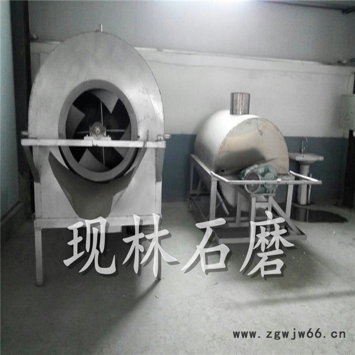 大型多功能炒锅 滚筒式炒芝麻机 不锈钢燃气炒货机  现林石磨图4