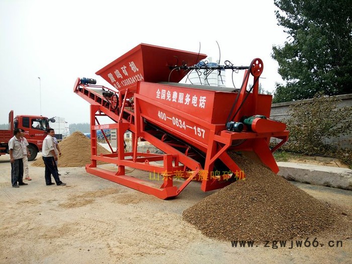 供应山东震鸣zm-60型滚筒筛沙机 每小时筛沙量300吨是混凝土拌合站筛沙主力设备 筛沙机厂家