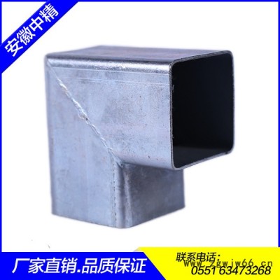 【锐朗】锌钢转角护栏二通厂家道路护栏建筑施工用连接件配件护栏直通