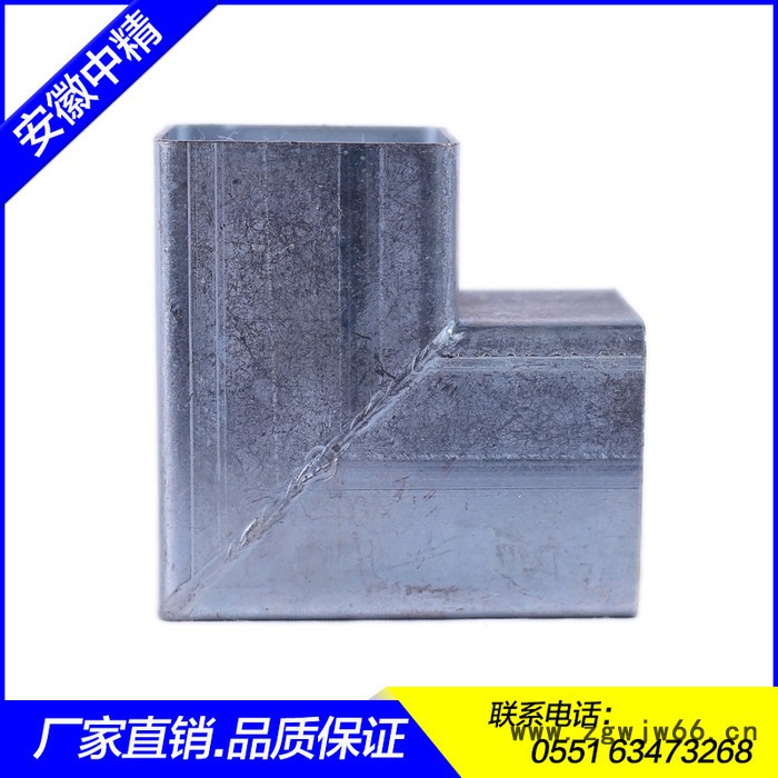 【锐朗】锌钢转角护栏二通厂家道路护栏建筑施工用连接件配件护栏直通图5