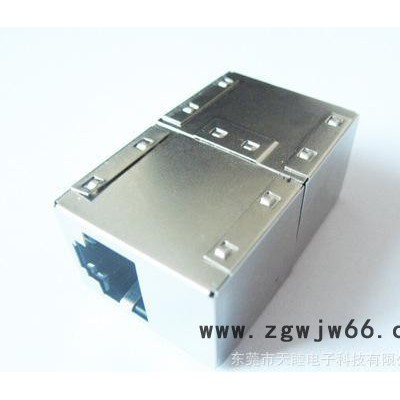 专业生产带屏蔽壳电话直通头连接器6P6C