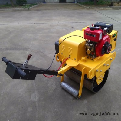 常柴柴油手扶压路机，单钢轮柴油小型压路机，草坪压实转向方便老人能操作，单滚筒碾子