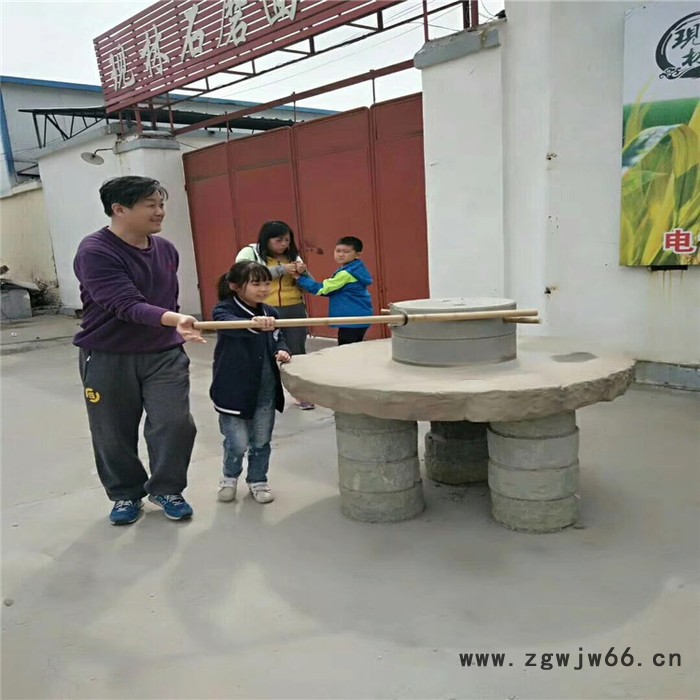 现林石磨 面粉石磨 电磁加热滚筒炒货机 全自动石磨面粉机杂粮磨浆石磨机 豆腐石磨图5