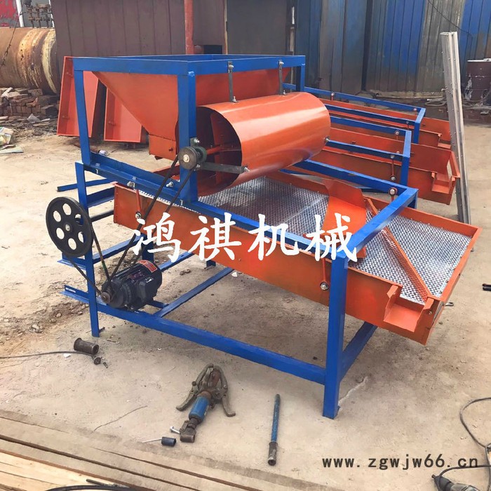 鸿祺粮食清选机 多功能筛选机 滚筒式筛分机 多功能粮食清选机图7