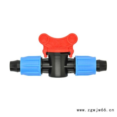 厦门华最 16滴灌管用锁母直通开关 PE盲管锁母直通阀门开关 锁扣直通阀