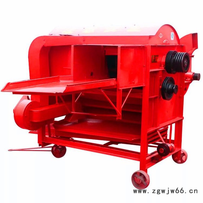 质保两年水田操作收割脱粒机 富兴小型谷子轴流式滚筒去壳机图2