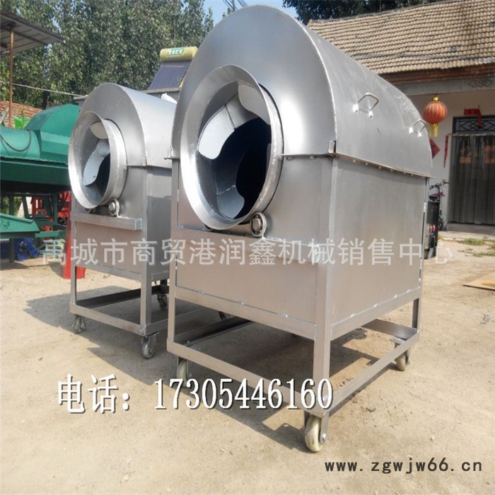 360度滚筒花生瓜子炒货机 商用电加热芝麻炒锅 烧柴烧煤炒锅图2