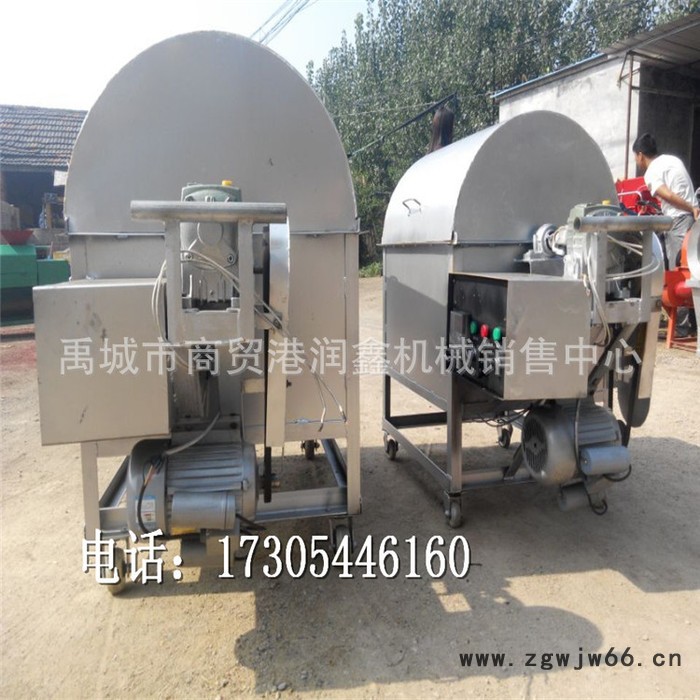 360度滚筒花生瓜子炒货机 商用电加热芝麻炒锅 烧柴烧煤炒锅图3