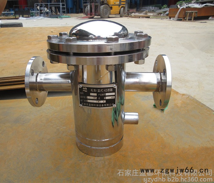 盈都法兰直通提篮式除污器 快开式蓝式过滤器图5