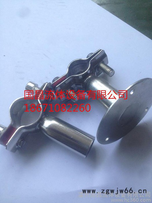 **不锈钢卡盘式管支架夹 卫生级管夹管卡 管子固定管托管码图2